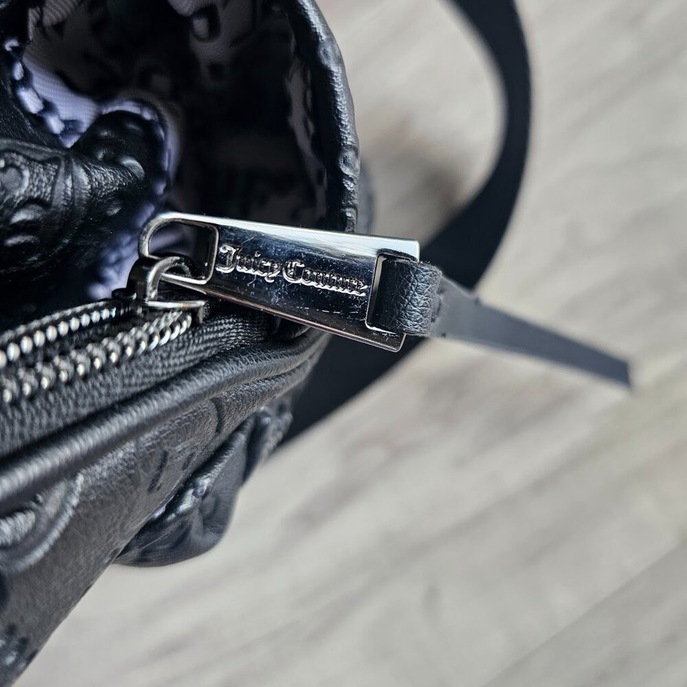EUC JUICY COUTURE JC Embossed Small Black Backpack ๐๐ค - Picture 8 of 13